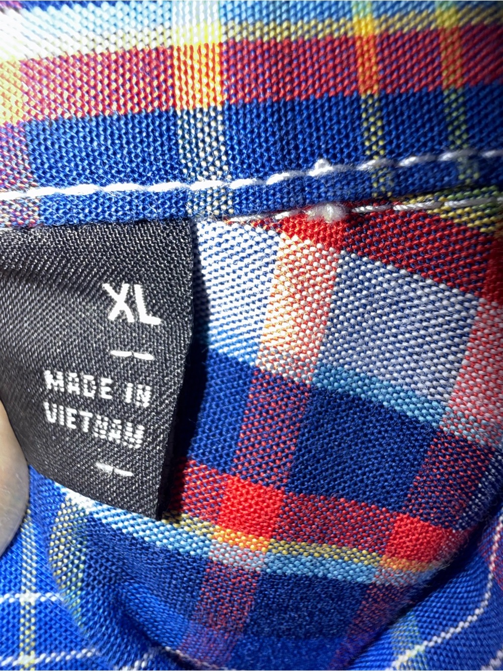 Hawker Rye Men’s Blue Plaid Button-Down Shirt Size XL - Picture 12 of 12